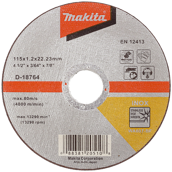 Makita disk za sečenje nerđajućeg čelika 115 mm B-45727 Makita disk za sečenje nerđajućeg čelika 115 mm B-45727